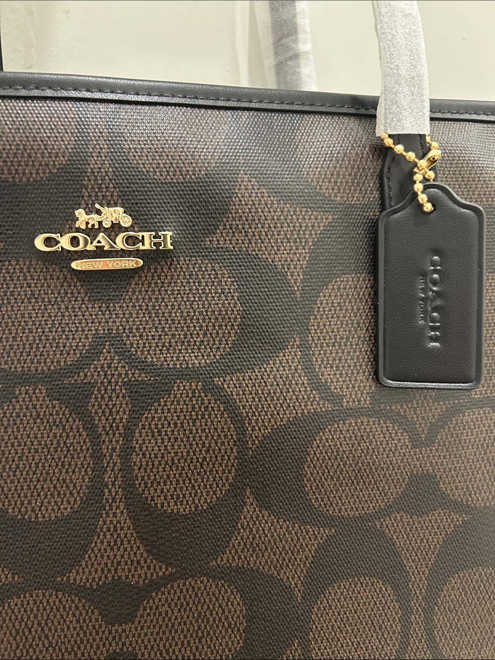 Coach (NWT) Large City Tote Bag In Maxi Signature Canvas - Picture 4 of 15